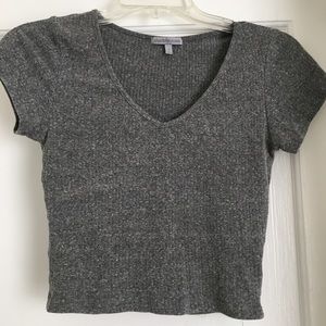 Gray crop top